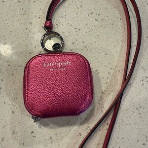 Kate Spade Metallic Pink AirPod Case Lanyard